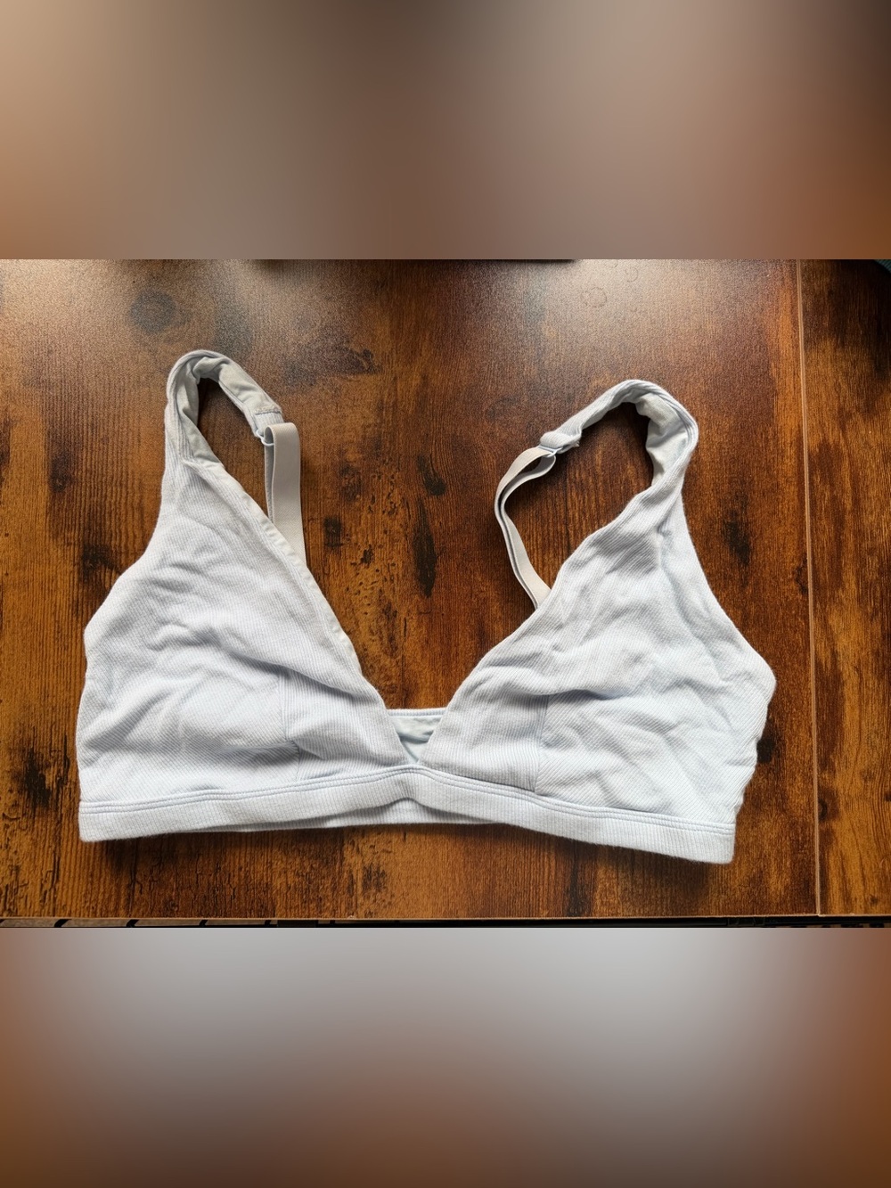 NWOT Auden Triangle Bralette-Size XL-Light blue